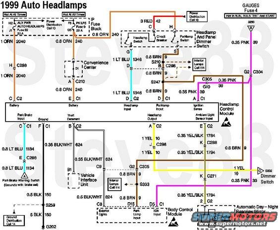 headlpauto99.jpg 99 Luxury Automatic Headlight Circuit