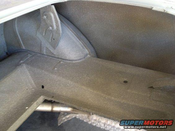 65 Mustang with Dupli Color Spatter Paint gray/white in trunk 
