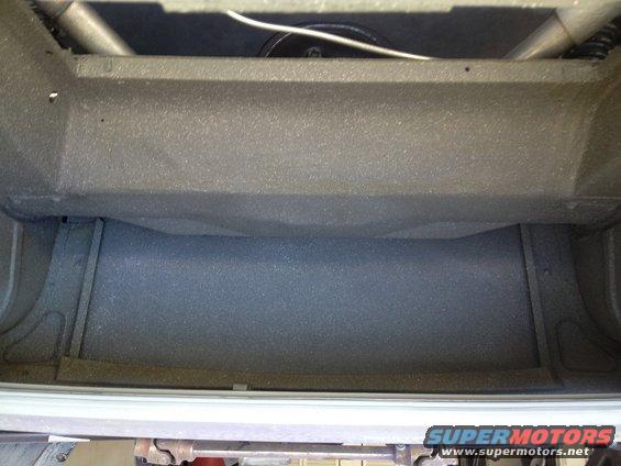 65 Mustang with Dupli Color Spatter Paint gray/white in trunk 
