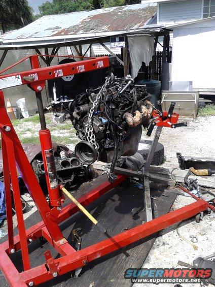 p82a0107.jpg new engine mostly assembled and ready to drop in. going to do the remaining assembling once the engine is dropped in.

Rebuild involved swapping everything from the original 96 engine onto a 95 block. including pistons, cam, heads, intake. the 95 was in overall worse condition than my 96 but the block and crank were much less worn. did a valvejob to the heads, re-ring the pistions, honed the block, new bearings all around., high pressure oil pump and a windage tray for high rpm offroading 