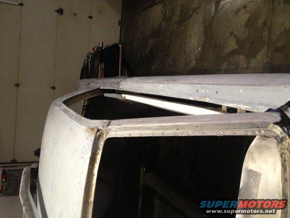 photo-2.jpg 1965 Mustang drivers side drip rail shaved off, view from front