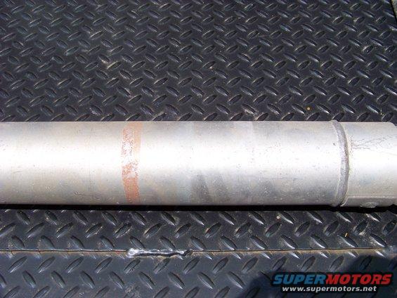 Exhaust pipe with a red stripe