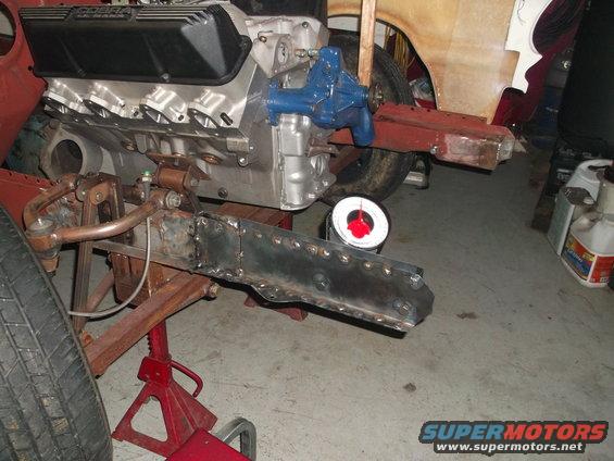 I fabbed up & welded in a new right front frame section that had been really butchered up. After all welding & smoothing is finished I will start on the radiator support & replace the firewall.