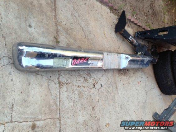 Chrome bumper with "DARE" sticker
