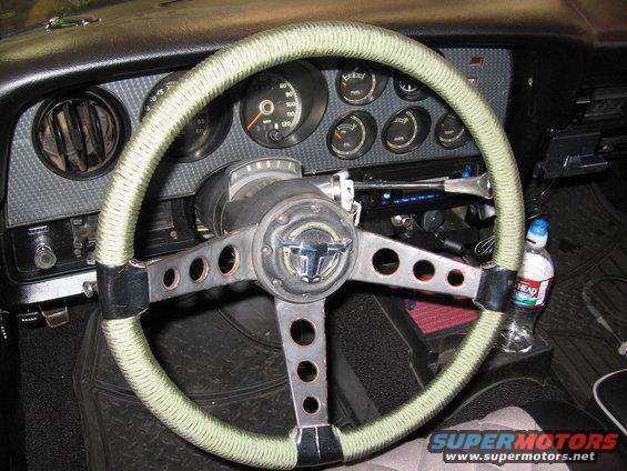 cockpit with "new" steering wheel