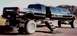 1979 Ford Bronco - This custom truck limousine features unique text and Confederate flag mudflaps.