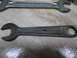 2004 Aston Martin Virage - A pair of wrenches, one with "Westline 1982" stamped on it, and another "drop forged alloy steel" wrench with sizes 7/16 and 1/2.