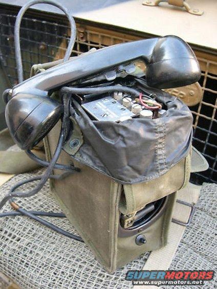 Military field telephone handset and case