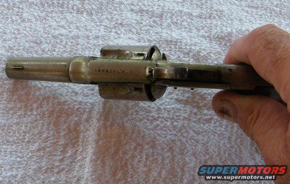 Revolver cylinder with "AMERICAN"