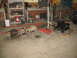 1989 Chevrolet C/K Pickup - Various drivetrain components are laid out on the floor of a workshop.