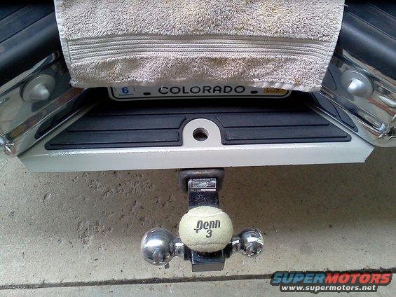 Repaint of bumper hitch plate. Ford Tractor Gloss Silver.