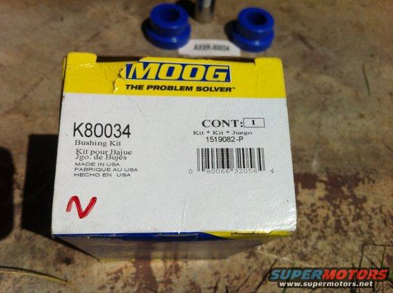 MOOG K80034 Bushing Kit Box