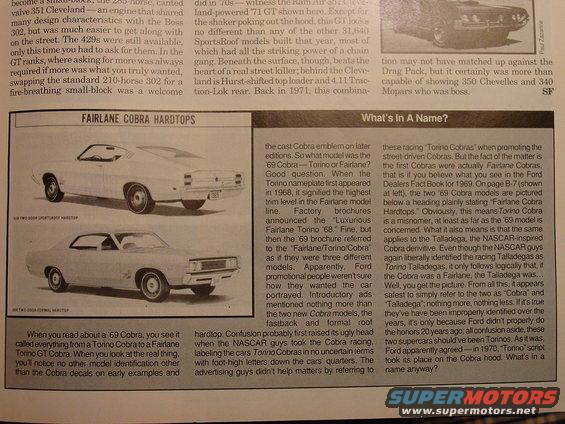Two white 1969 Ford Fairlane hardtops, one in a 3/4 rear view and the other in a 3/4 front view