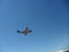 1973 Ford Ranchero - A P-51 Mustang airplane is seen in flight against a clear blue sky.
