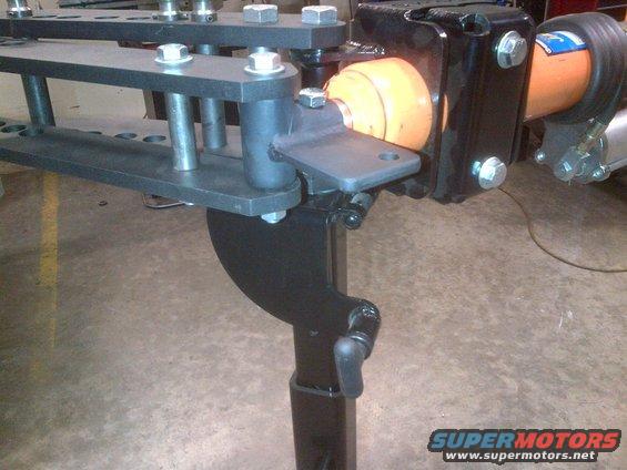 metal tube bender assembly with yellow and orange components