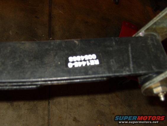 Black part with white text RE144B-0 0054868