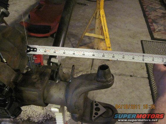 Measuring a vehicle axle housing with a tape measure