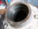 1995 Mercury Grand Marquis - A close-up view of a worn wheel bearing housing, showing internal wear and rust.