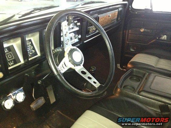 1978 Ford Bronco interior showing dashboard, steering wheel, and seats