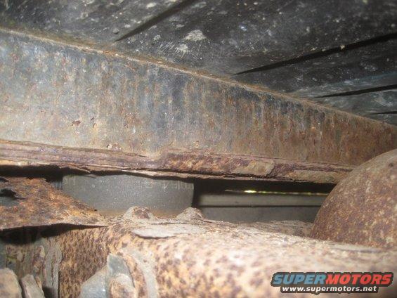 rusted frame rails and suspension components