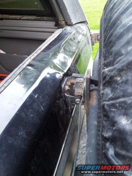 Got backed into. This is after I straightened out the sheet metal.