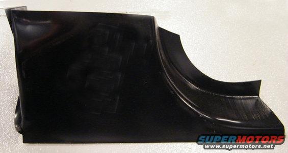 black metal car part with curved edges