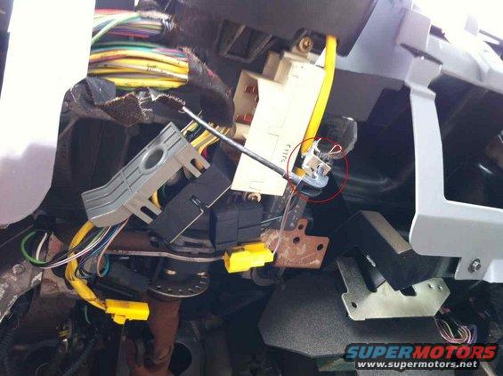 Interior wiring harness and electrical components, close-up