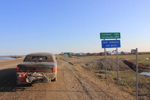 1992 Lincoln Town Car - We were heading SOUTH when we took this picture.
