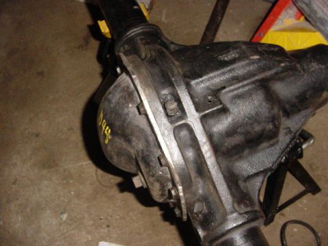 1992 Ford Bronco - Close-up of a black differential housing with visible yellow markings.