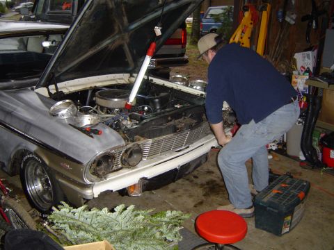 1964 Ford Fairlane - I have been having some headlight problems so we decided to rip her apart