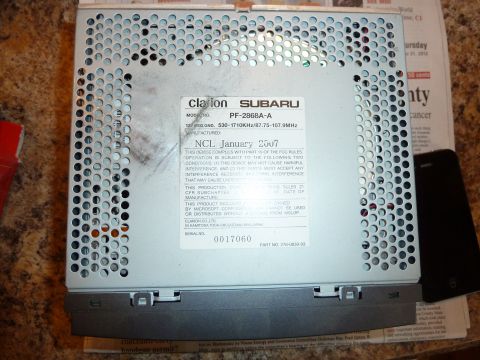 2007 Subaru Impreza - The back of a Clarion Subaru car stereo shows a manufacturing date of January 2007.
