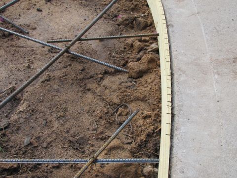 1995 Ford Bronco - Rebar and formwork are prepared for concrete pouring on a construction site.