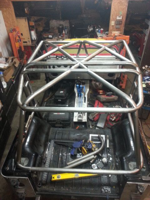 1985 Jeep CJ7 - This 1985 Jeep CJ7 is being modified with a custom roll cage and interior work.