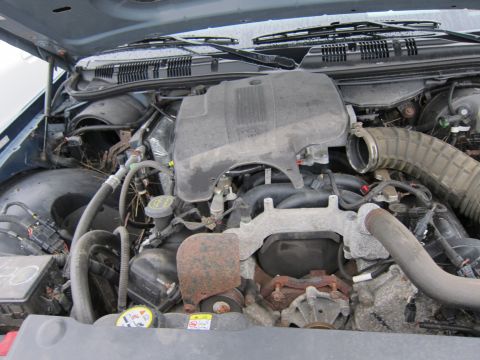 2001 Ford Crown Victoria - Engine bay of a 2001 Ford Crown Victoria, showing the V8 engine and associated components.