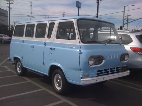 1968 Ford Mustang - This vintage Ford Econoline van features a two-tone paint scheme and classic styling.