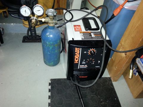 1992 Ford Bronco - got the gas set up so I could run solid wire for welding body panels.