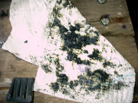 1990 Ford Bronco - This is the gunk removed from the motor be sure to check the actuator gear for any small pieces.