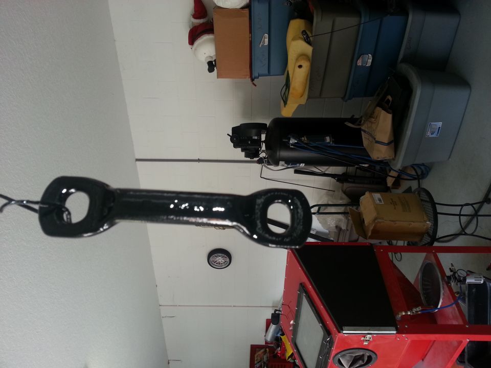 black tow hitch receiver with two eyelets