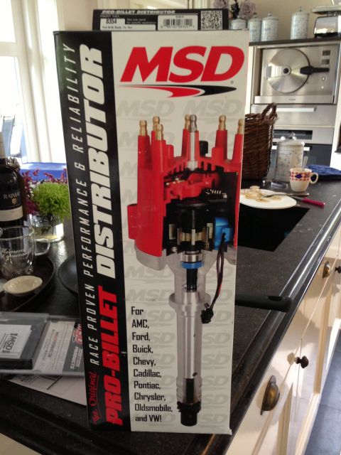 1984 Ford Bronco - Box for an MSD Pro-Billet Distributor, listing compatible vehicle makes including Ford.