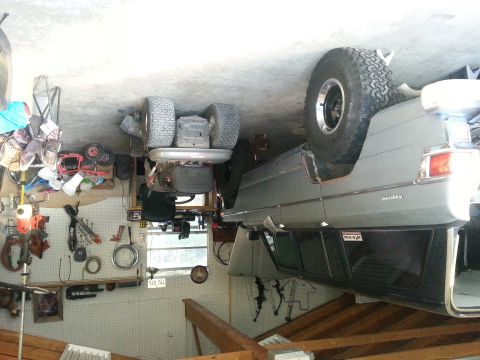 1982 Jeep Wagoneer - This 1982 Jeep Wagoneer is being worked on in a garage.