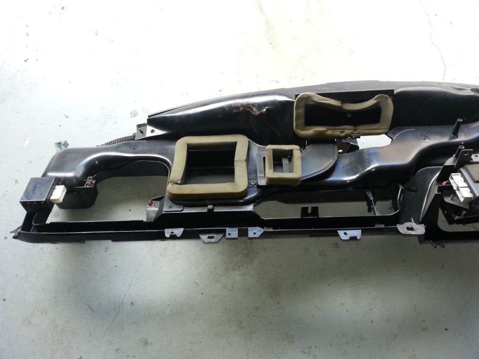Ford Bronco dashboard ducting with foam insulation around air vents