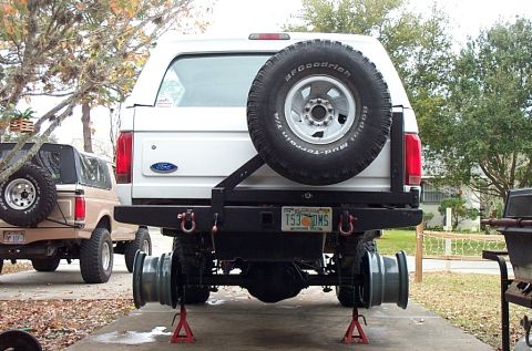 1995 Ford Bronco - seeing how the wheels fit.
