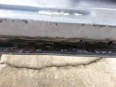 1992 Ford Bronco - the lip was the worst..I had to do a ton of grinding to clean it up with a wire cup brush, then hit it with rust inhibitor.