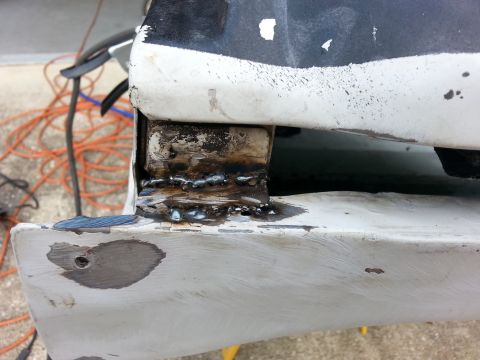 1992 Ford Bronco - this is my attempt at a weld repair on the tailgate reinforcement this piece had completely cracked..not the cleanest work but it should be…