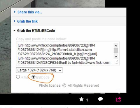 1969 Lincoln Continental - The image displays a screenshot of a Flickr page with options for sharing and embedding image links.
