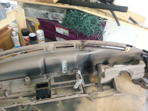 1994 Ford Bronco - Interior view of a vehicle's dashboard, showing vents and various mounting points.