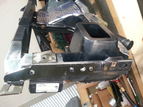 1994 Ford Bronco - A close-up view of a vehicle's dashboard component, possibly part of the HVAC system.