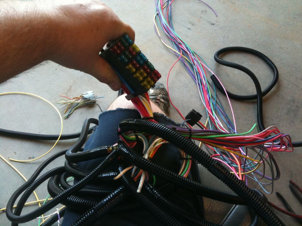 I used the mini fuse box for a little flexibility in mounting options.