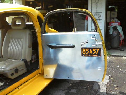 1935 Chevrolet New - Custom interior of a 1935 Chevrolet New, aluminum door panel and updated seating.