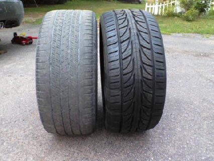 2004 Chrysler Crossfire - Comparison of a worn tire next to a new tire, with a Supermotors.net watermark visible.